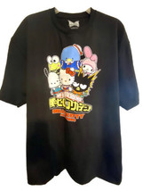 My Hero Academia Hello Kitty and Friends Graphic Black T Shirt Size 2XL - £15.73 GBP