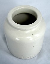 Vintage Stoneware Mustard Jar  LAB-lagny French Crock - £19.65 GBP