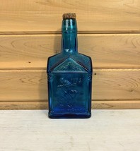 Paul Revere Commemorative Blue Glass Bottle Vintage 1975 Wheaton New Jersey - £23.93 GBP