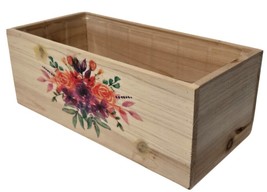 Spring Wood Small Rectangular 10in x 5in x 4in Decorative Planter Box  -... - $9.89