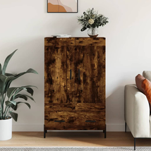 Industrial Rustic Smoked Oak Wooden Home Storage Cabinet Unit 2 Doors 1 Drawer - £88.75 GBP