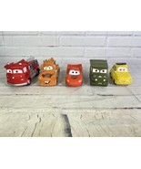 Disney Pixar Cars McQueen Sarge Mater Firetruck Rubber Vinyl Bath Toy Fi... - £16.38 GBP