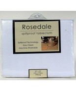 1 Ct Benson Mills Company Rosedale 52&quot; X 70&quot; Oblong White Spillproof Tab... - $27.41 CAD
