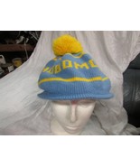 vintage stocking hat HOBOMOCK BLUE pom pom 1970 1980s ski retro tuque ca... - $41.60 CAD