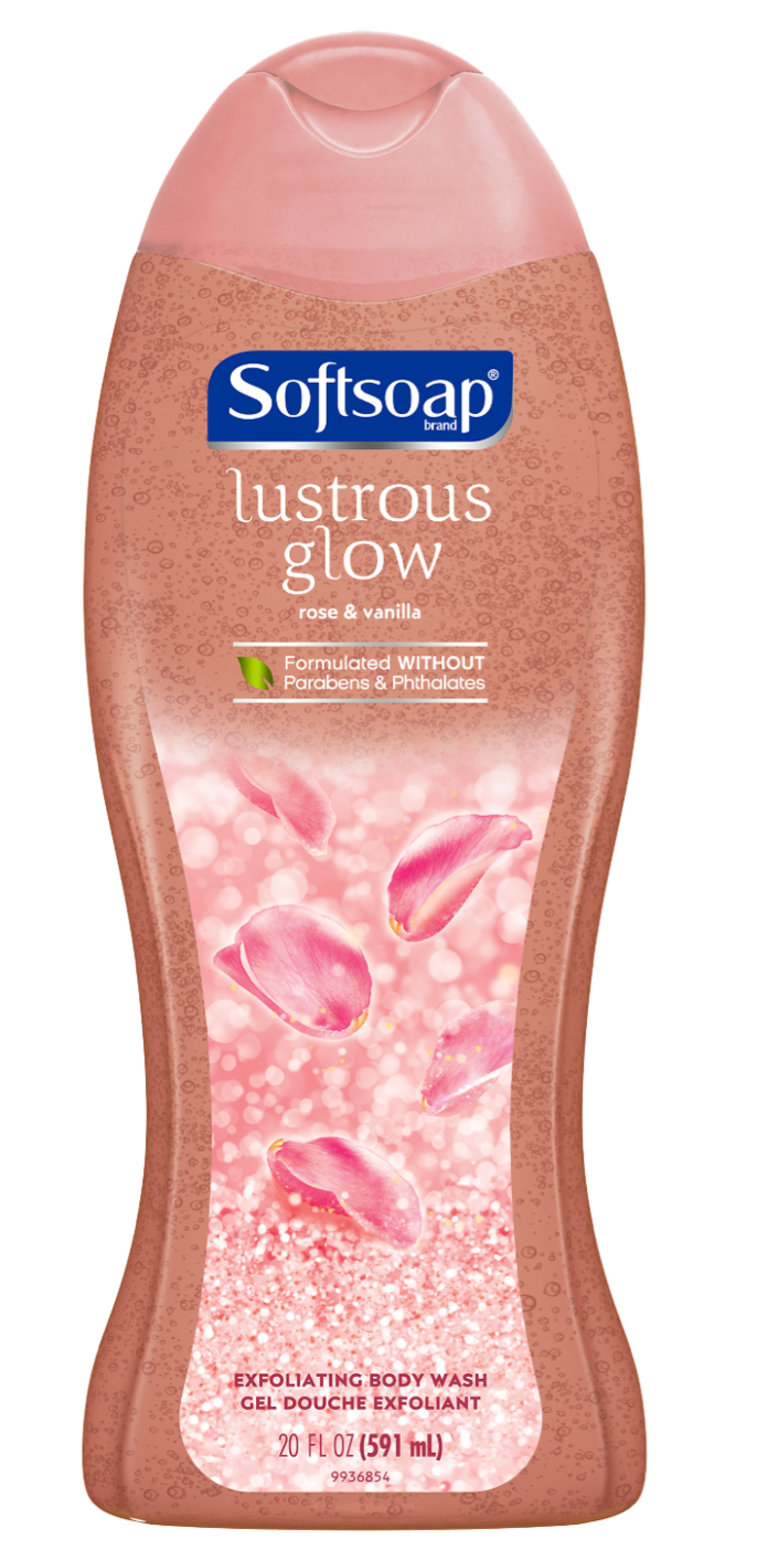 Softsoap Lustrous Glow Exfoliating Body Wash, Pink Rose and Vanilla Scrub, 20 Oz - $8.95