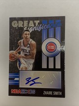 2020-21 Panini NBA Hoops Zhaire Smith Great Significance Auto SSP Autograph - £6.25 GBP