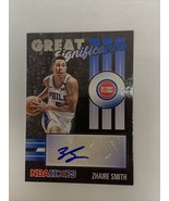 2020-21 Panini NBA Hoops Zhaire Smith Great Significance Auto SSP Autograph - £6.28 GBP