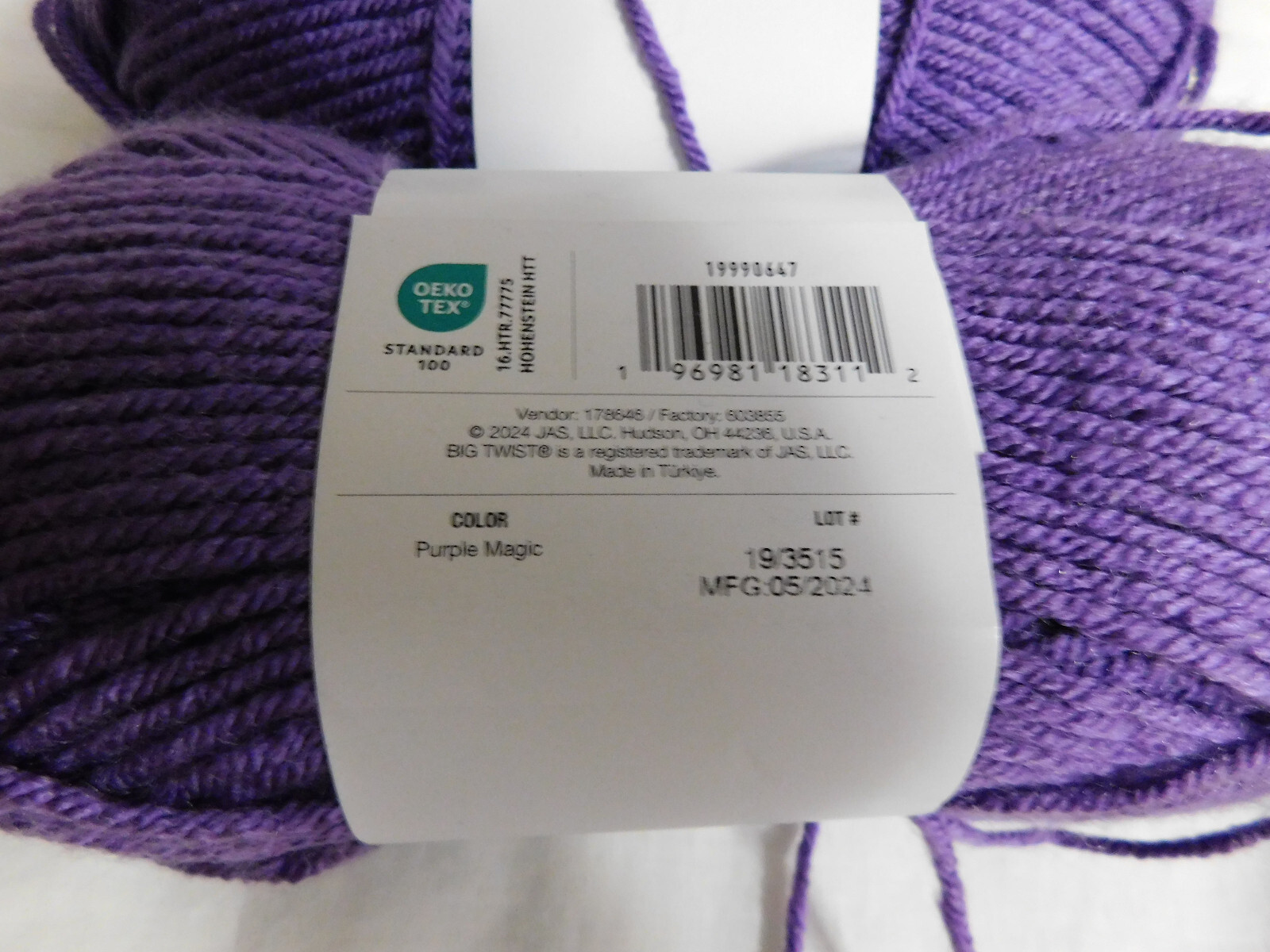 Big Twist Living Purple Magic of 3 Dye Lot 193515 Item image 2