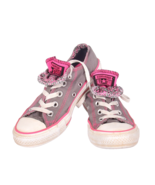 Converse All Star Womens Sz 5 Gray Pink Canvas Sneakers Low Top Shoes 54... - $39.21 CAD