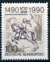 ZAYIX Germany 1592 MNH Horses Engraving Durer Postal Communications  051023S11 - £1.39 GBP