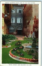 French Quarter Court Yard of the Two Sisters Louisiana Postcard - £8.72 GBP