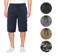 Men's Stretch Cotton Elastic Drawstring Waist Multi Pocket Casual Cargo Shorts - $27.29