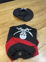 Unbranded Pirate Shirt Hat Dog Costume Size Small Halloween Cosplay KG - $11.88