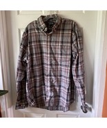 Lands’ End Shirt Mens Large Casual Button Down Traditional Fit 16-16 1/2... - £9.27 GBP