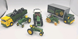 Vintage ERTL John Deere HO Scale Tractor &amp; Trucks  Lot of 7 U105-A - £65.74 GBP