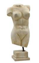 Nude Female Torso Body Greek Art Statue Sculpture Casting Stone 17.7 inches - £103.77 GBP