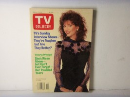 Vintage Tv Guide Magazine March 14 - 20, 1987 Victoria Principal Of Dallas - £7.89 GBP