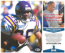 Robert Smith signed Minnesota Vikings football 8x10 photo Beckett COA proof - £79.12 GBP