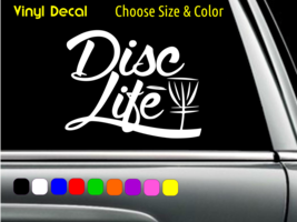 Disc Life Disc Golf Basket Decal Laptop Car Window Sticker Choose Size Color - £2.23 GBP+