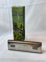 Vtg The Echo Harp M. Hohner Harmonica A/D Double Sided Musical Instrument IN Box - £62.60 GBP