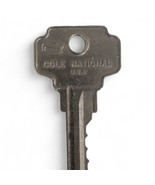 Vintage Brass Key Cole National DE7 Appx 2-1/8&quot; Locks Doors Cabinet Trun... - $187.21 MXN