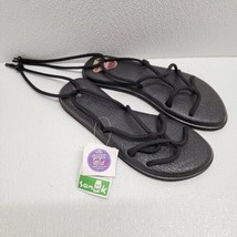 Sanuk Womens Yoga Mat Sunrise Sandal Size 7 Black Strappy Adjustable - $34.55