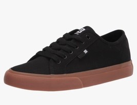 DC Manual Men’s 8.5 Black Tan Lace Up Skater Shoes Sf - £31.34 GBP