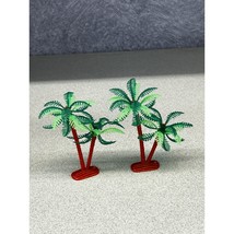 Lot of 2 3&quot; Tall Plastic Palm Trees Doll House Toy Scenery Railroad Land... - £5.33 GBP