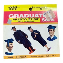 Vintage Eureka Graduation Sticker Seal Booklet 43 Seals 6 Different Designs - $5.00