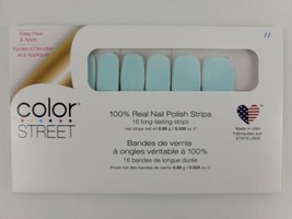Color Street CHILLADELPHIA Real Nail Polish Strips Pale Icy Creme Blue R... - £26.55 GBP