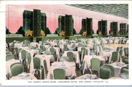 The Joseph Urban Room Congress Hotel Chicago Illinois Postcard Posted 1933 - £11.83 GBP