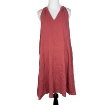 Garnet Hill Womens Sleeveless Pink V-Neck Midi Dress XS Gauze - $493.42 MXN