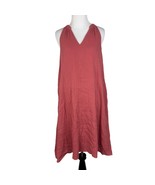 Garnet Hill Womens Sleeveless Pink V-Neck Midi Dress XS Gauze - $493.42 MXN