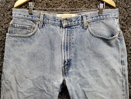 Levis 505 Jeans Men 36x32 Blue Straight Regular Fit Denim Pants Casual W... - $15.23