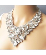 Statement Necklace Set Wedding Jewelry Set earrings Vintage Inspired Nec... - £33.08 GBP