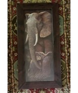 Crystal Art Gallery ~ Wooden Framed Print ~ Elephant &amp; Baby ~ 23.25&quot; x 1... - $84.26 CAD