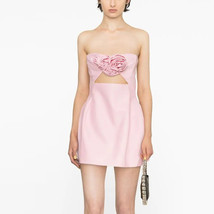 Women&#39;s Rose Flower Wrap Party Dress - £59.08 GBP