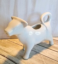  White Porcelain Ceramic Dairy Cow Coffee Creamer Farmhouse/French Country  - £5.52 GBP