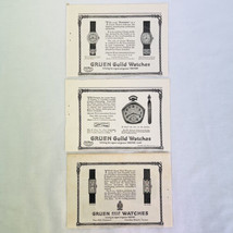 Vintage 1922 Gruen Watch Company Gruen Guild Watches Pentagon Print Ad Lot of 3 - £5.20 GBP