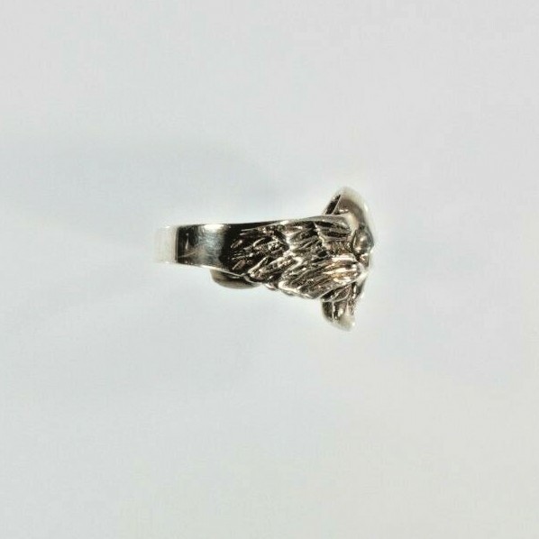 Men's Biker Skull and Wings Sterling Silver Ring Size 13.25 Item image 3