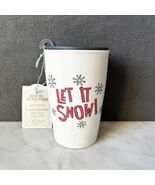 Let It Snow! Travel Mug with Lid Ceramic Double-Wall Coffee Cup 12 oz CR... - $260.48 MXN