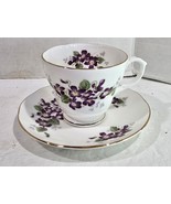 Vintage Duchess Violetta Fine Bone China Flower Design Tea Cup &amp; Saucer ... - $18.81