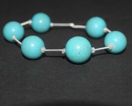13MM Blue African Turquoise AAA+++ Gemstone Smooth Round Loose Beads 5.5... - $22.40