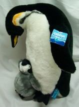 Adventure Aquarium Emperor Penguin Mother And Baby 13&quot; Plush Stuffed Animal Toy - £15.81 GBP