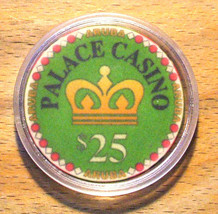 (1) $25. Palace Casino Chip - Palm Beach - Aruba - 1990 - Closed - $9.95