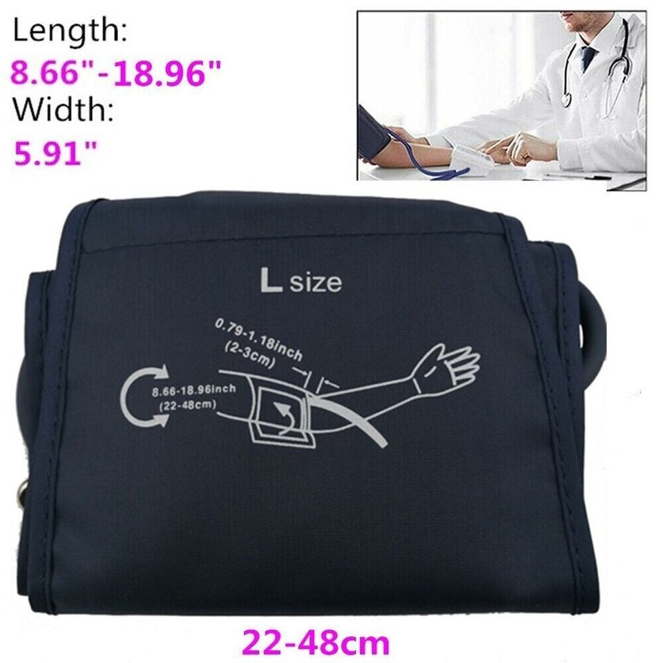 Blood Pressure Cuff Large Adult Arm Sphygmomanometer Oxford Nylon Sleeve... - $12.86