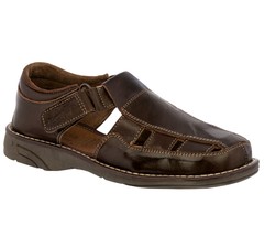 Mens Authentic All Real Leather Mexican Huaraches Brown Fisherman Sandals - $39.95