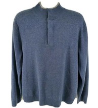 Brooks Brothers Extra Fine Italian Merino Wool Sweater Size XL Blue Mock Neck - £32.76 GBP