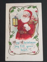 Santa Claus May Christmas Joy Fill Your Heart Series 314 F 1910s Postcard - £6.38 GBP