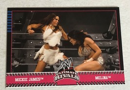 Mickie James Vs Melina WWE wrestling Ultimate Rivals trading Card #66 - $1.98